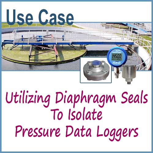 diaphragm seals and pressure loggers for waste water treatment