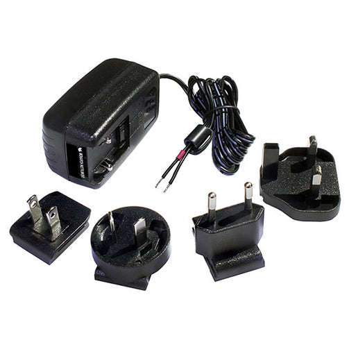 Supply Charger with Adapter tinned wires, standard AC adapter with interchangeable plug set for DataChart DC1250 Paperless Recorder.
