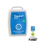 Track-It RFID temperature data logger with NIST Traceable Certificate and Android application for wireless data transfer.