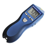 Monarch's Pocket Laser Tachometer PLT200 is a digital, battery-powered portable optical tachometer, which operates up to 25 feet* [8 meters] from a reflective target using a Class 2 laser light source. 