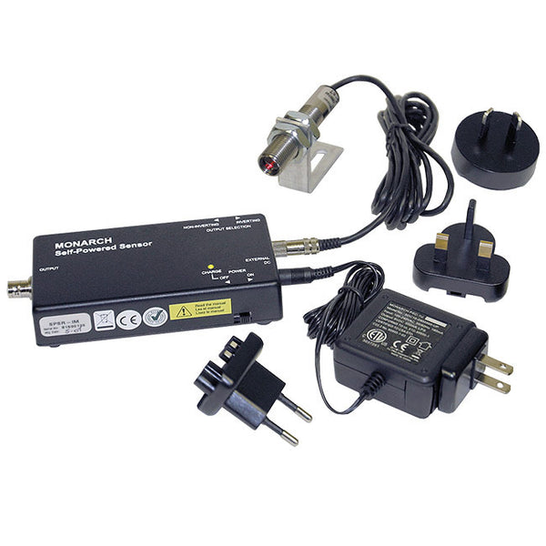 6180-020 Self-Powered Sensor (SPSR) with kit with interchangeable batteries provides the required power to any one of Monarch's sensors. Kit includes spsr sensor, ROS-Pr sensor and recharger.