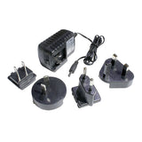 Monarch's PLS Pocket Laser Stroboscope recharger for li-ion battery; comes with interchangeable wall plugs.