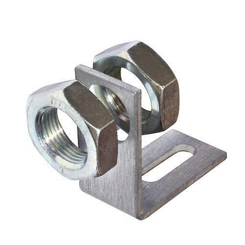 Brushed aluminum L bracket and stainless steel mounting nuts for Monarch's ROS, ROSM and IRS sensors