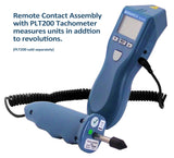 Remote Contact Assembly (RCA) attaches to PLT200 Tachometer for measuring units in addition to revolution.