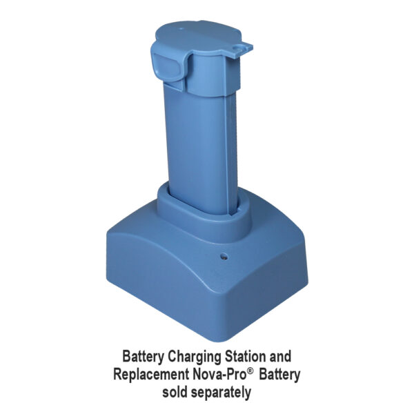 Nova-Pro Battery Charging Station is sold separately from the Replacement li-ion battery pack.