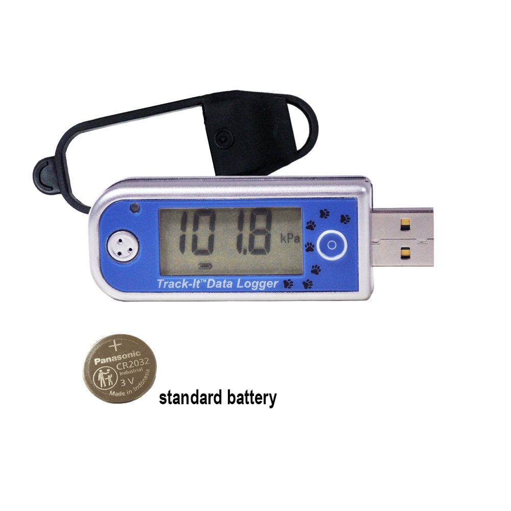 The Track-It Barometric Data Logger is a battery-alone compact data logger that records up to 64,000 samples of barometric pressure and/or temperature data. The unit is easily configured using the downloadable Track-It™ Software. Available with NIST Traceable Certificate. Includes battery, splash-proof rubber cover, and Track-It™ Software download.