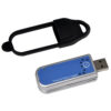 USB Track-It Temperature Data Logger without display and its protective cover.