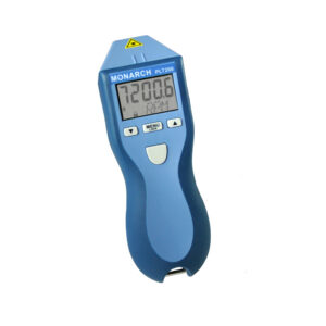 PLT200 is a digital, battery-powered portable optical tachometer, which operates up to 25 feet* [8 meters] from a reflective target using a Class 2 laser light source. The ergonomic design allows safe, direct line-of-sight viewing of both the target and the display at the same time while providing a non-slip rubber surface for single-hand operation. NIST Traceable Certificate