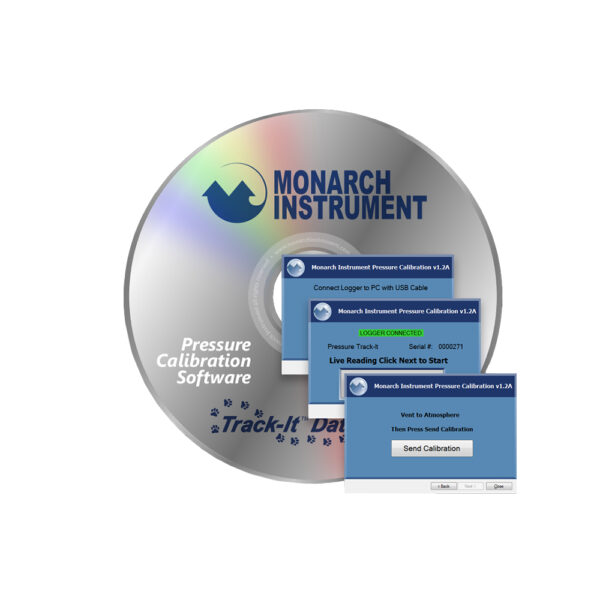 Track-It™ Pressure Calibration Software CD with Screen Shots image- Monarch Instrument