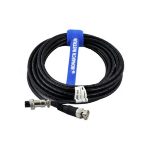 illumiNova Stroboscope input cable to BNC connector, 15 ft. with 5-pin threaded 12M connector - Monarch Instrument