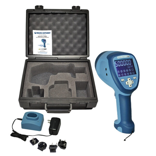 Nova-Pro IR 850 Kit (6241-011) includes: Nova-Pro IR 850 Strobe with Li-ion battery pack and battery charging station with the interchangeable USA, UK, AUS, and Euro adapter wall plugs Ships in a standard carry case with die-cut foam insert Documentation: operation manual, product registration card, and NIST Traceable Certificate