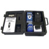 PALM STROBE x Deluxe Kit (6205-053) includes: Strobe with battery, PSC-2U 115/230 Vac recharger, spare lamps and batteries, and holster Ships in a standard carry case with die-cut foam insert Documentation: instruction manual, product registration card, and NIST Traceable Certificate