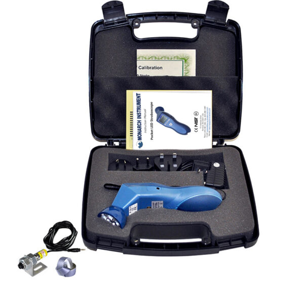 PLS Pocket LED Kit Plus with ROLS (6235-012) includes: Pocket LED Strobe with universal 115/230 recharger and ROLS-P Remote Optical Laser Sensor, 5-ft. long/0.5 width T-5 Reflective Tape Documentation: operation manual, product registration card, and NIST Traceable Certificate Ships in a standard carry case with die-cut foam insert