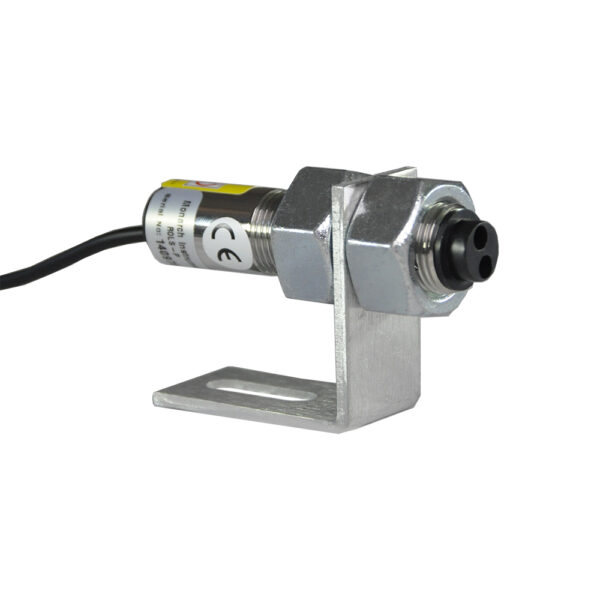 ROLS Remote Optical Sensor - 1-250,000 RPM. Extremely versatile and able to work over long distances (up to 25 feet). The ROLS-W (tinned wire termination) and ROLS-P (1/8" phone plug termination) are threaded stainless steel remote optical sensors with a visible red laser light source. All these sensors have the On-Target green LED Indicator.