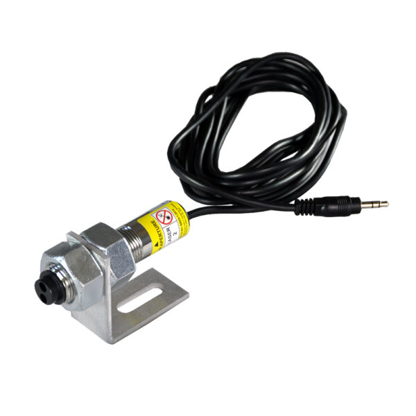 Model ROLS-P: Remote Optical Laser Sensor with 8 ft. cable, 1/8" [3.5 mm] phone plug connector, mounting bracket with jam nuts, and 12 inches of T-5 Reflective Tape