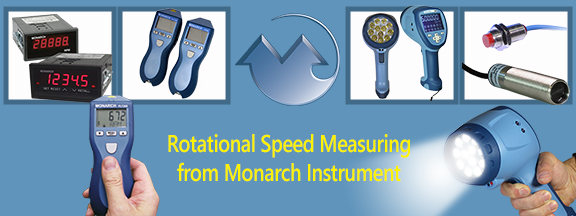 Rotational Speed Measuring from Monarch Instrument - measure rotational speed using tachometers, stroboscopes and sensors.
