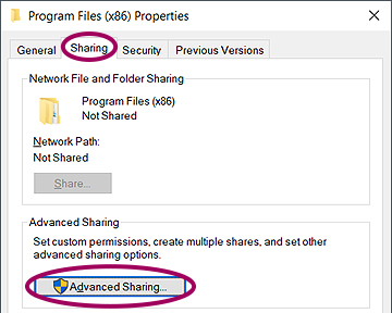 Installing Track-It Software and Drivers - Sharing and Advanced Sharing