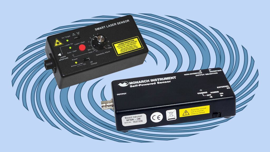 Self-Powered Sensors from Monarch Instrument - SLS Smart Laser Sensor and SPSR-IM Self-Powered Sensor Module