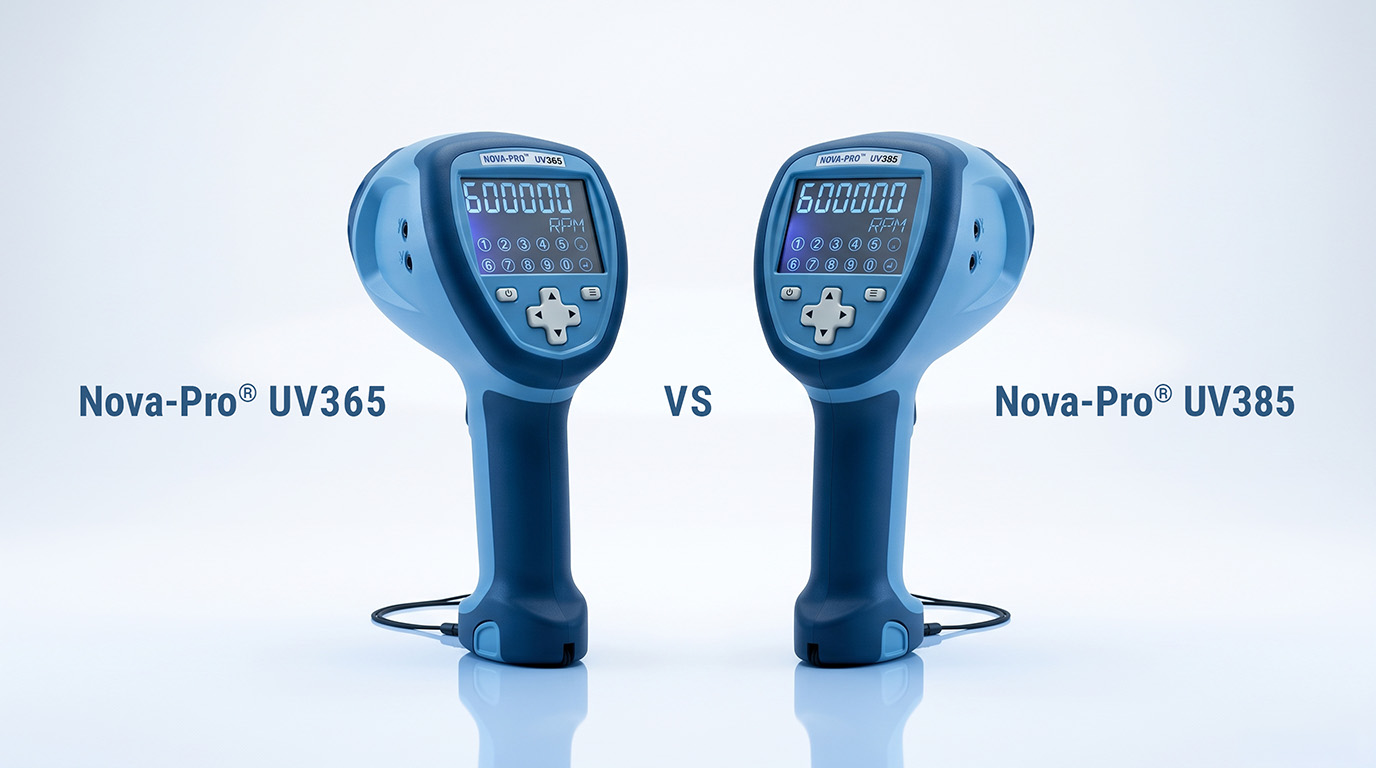 Nova-Pro® UV365 vs. UV385: Which Ultraviolet Stroboscope is Right for Your Inspection?